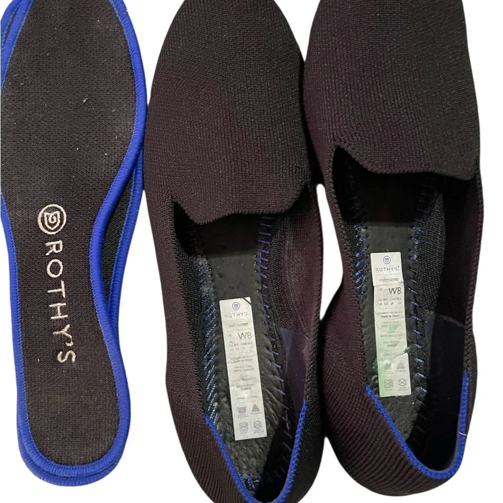 Rothy's Women's Black and‎ Blue Flats